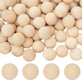 CUWELT Pack of 600 12 mm Wooden Balls Natural for Crafts, Wooden Beads without Hole for Painting, Solid Balls Round Craft Beads Wood Colour for Jewellery DIY Craft Accessories School Projects