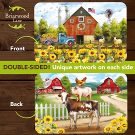 Briarwood Lane Sunflower Barn Placemat (4-pack)