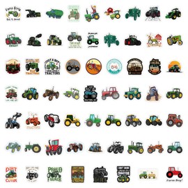 60 Packs Tractor Stickers Water Bottles Laptop Phone Motorcycle Computer Guitar Skateboard Hydroflasks Tractor Vinyl Sticker Waterproof Aesthetic Trendy Decals for Teens Girls Adults