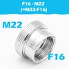 BLUMKRAFT 2 Pcs F16 - M22 Metal Solid Silver Plated