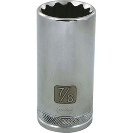 Tools 3/8" Drive 12 Point SAE, 7/8" Deep Length, Chrome Finish Socket, Mfr: D009628-A