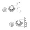 LeCalla 925 Sterling Silver Filigree Earrings Small Antique Oxidised Click