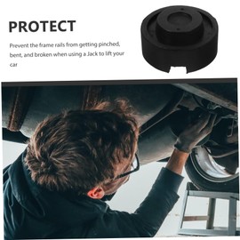 Mobestech 3pcs Hydraulic Jack Disk Slotted Frame Protector Rail Floor Jack Guard Adapter Tools for Car Rv Pinch Weld Rigid Rubber