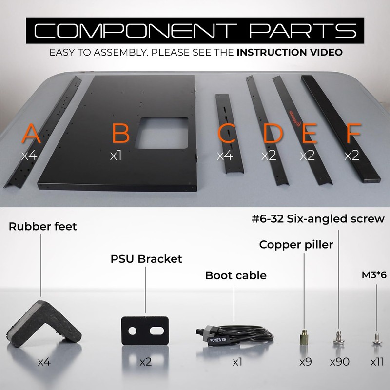 AAAwave 12GPU Mining Rig Frame - The Sluice V2 Steel