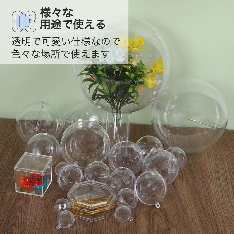 Asdays Plastic Balls, Clear Ornament, Balls, Ornaments, Spheres, Christmas Decoration,