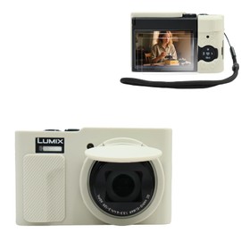 VOVMOEYA Camera Case for Lumix ZS99,for ZS99 Camera Silicone Case,With 0.25mm Ultra Thin Screen Protector for Panasonic Lumix ZS99 Case,With Hand Strap