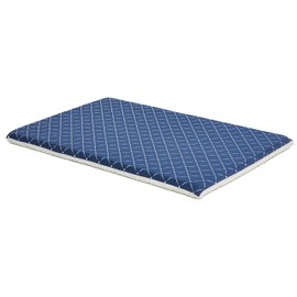 MidWest Homes for Pets Quiet Time Couture Paxton Dog Bed, Blue Diamond Pattern & Fleece with Removable Pillow Cover, Blue Diamond Pattern, 48", XL, Model Number: 40748-BLD