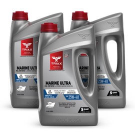 TRIAX Marine Ultra 25W-40 4-Stroke Full Synthetic Marine Engine Oil (3 Pack - 5 Quart Jugs)