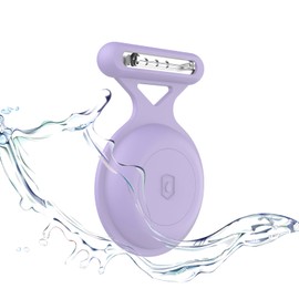 Aircawin for AirTag Holder Case with Brooch Pin,Waterproof Hidden AirTag Case Cover for Kids,Item Locator,Full Protective Anti Lost GPS Tracker Item Finder for Child/Kids/Elderly/Clothing-Violet