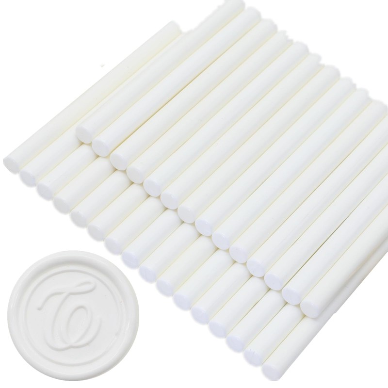Wax Seal Sticks White, ONWINPOR 30pcs Glue Gun Wax Sealing