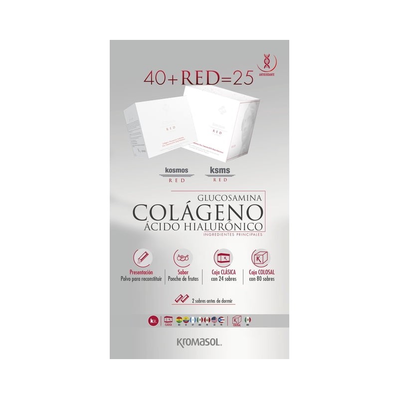 Kosmos Red Sabor Frutos Rojos 24 Sobres Juventud Kromasol