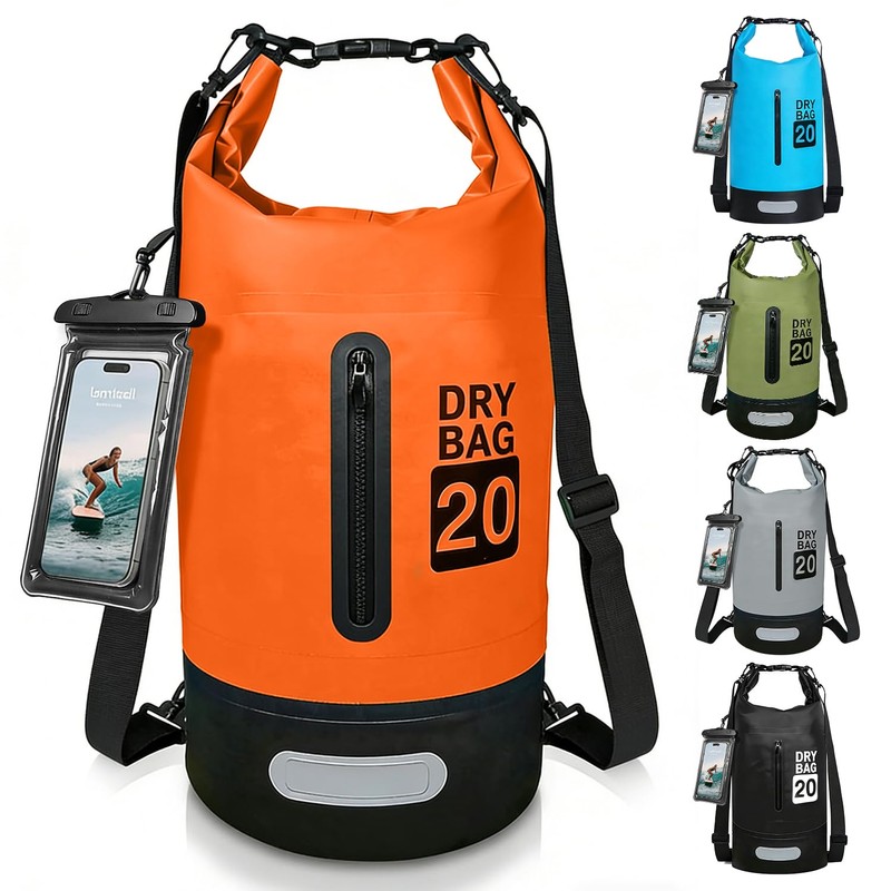 Bolsa Impermeable Seca 20L/30L/40L,Con Funda Impermeable Para Teléfono,Correa Larga Ajustable