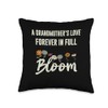 A Grandmother's Love Forever In Full Bloom Funny Cute Throw