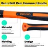WEDO Brass Ball Peen Hammer with Fiberglass Handle,Ball Pein Hammer,