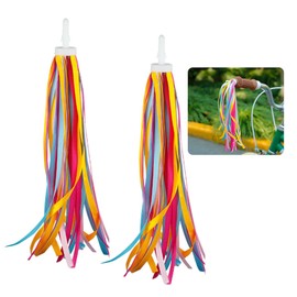 SinChic Kids Bike Streamers,2 PCS Bike Grips Tassels Ribbons Kid's Rainbow Bike Streamers Kid's Scooter Tassels for Girls Boys Scooter's Tricycle's Bike's Handlebars