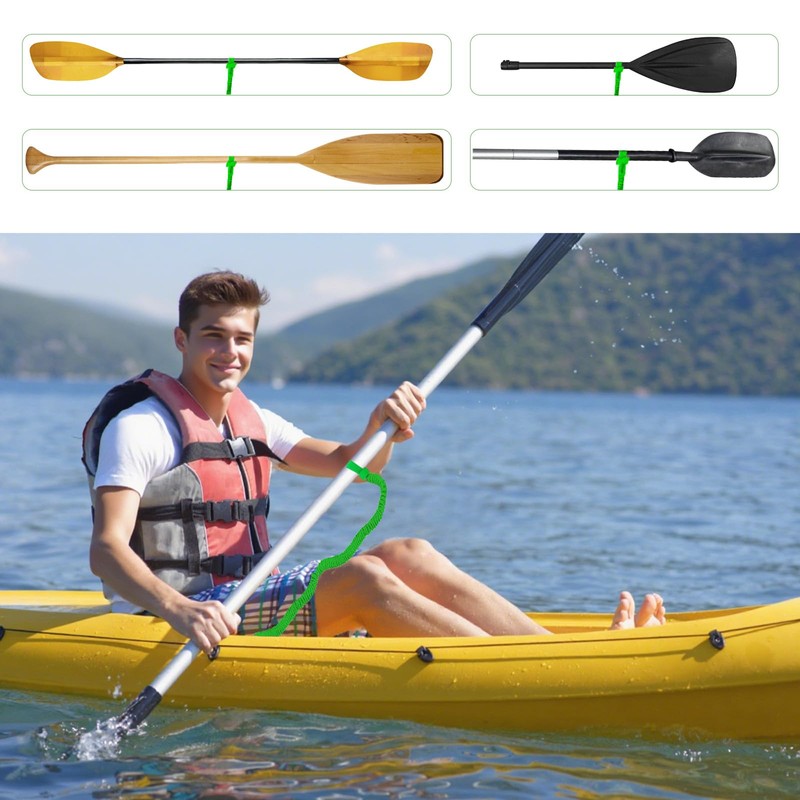 IHLOOTD Kayak Paddle Lead, Pack of 2, Green Canoe Paddle