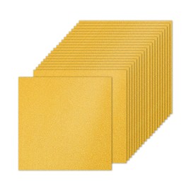PATIKIL 20 Sheets Gold Glitter Cardstock 10 x 10 in, Glitter Card Stock Paper Square Premium Sparkly Paper Craft Cardstock Paper 250gsm for Scrapbook Card DIY Art Wedding Party