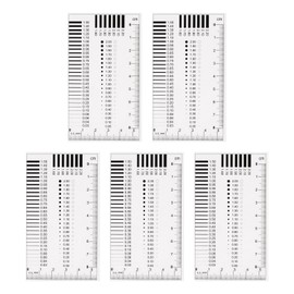 HARFINGTON 5pcs High Precision SEC Size Estimation Chart 8x5.5cm 0.2mm Transparency Flaw Detection Film Ruler for Diameter and Line Width Defects Measuring