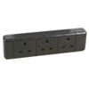3 Socket Extension, Black