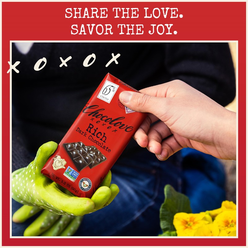 Chocolove Rich Dark Chocolate Bars | 65% Cocoa | Crafted
