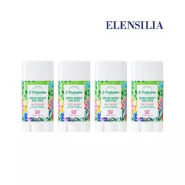 Ellen Shilla 쿨링특허성분함유 산뜻보송 엘렌실라 그린에너지 선스틱 4개+선스크린 체험분 2장 Cooling Patent Ingredient Containing Fresh and Dry Ellenzilla Green Energy Sun Stick 4 Pieces + Sunscreen Sample 2 Sheets