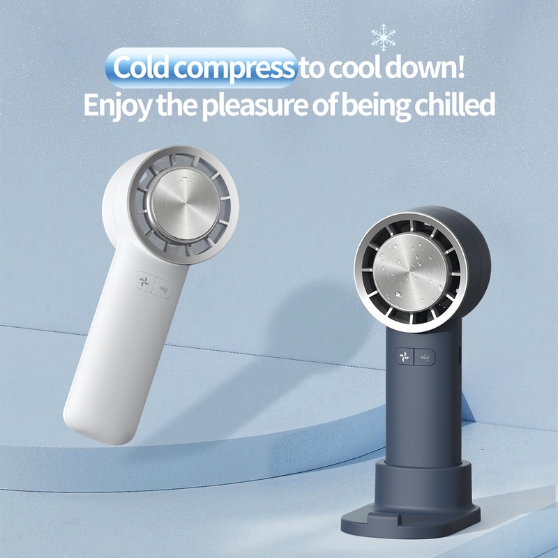 Handheld Fan Portable Electric Cold Compress Cooling Fan USB Rechargeable