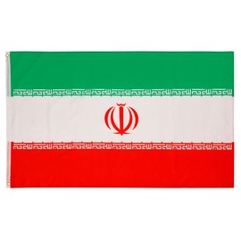 PHENO FLAGS Iran Flag – Iranian Flag 90 x 150 cm with Brass Eyelets – Weatherproof National Flag for Flagpole – 100% Polyester