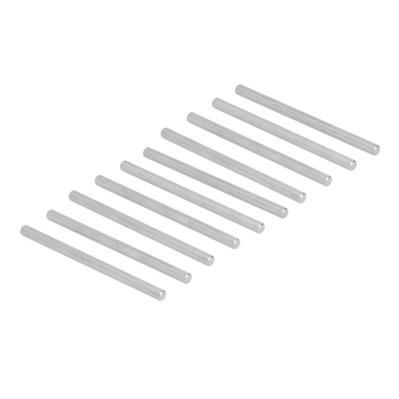 10Pcs Long Rod Nut Hex Coupling Straight Bar Stainless Steel