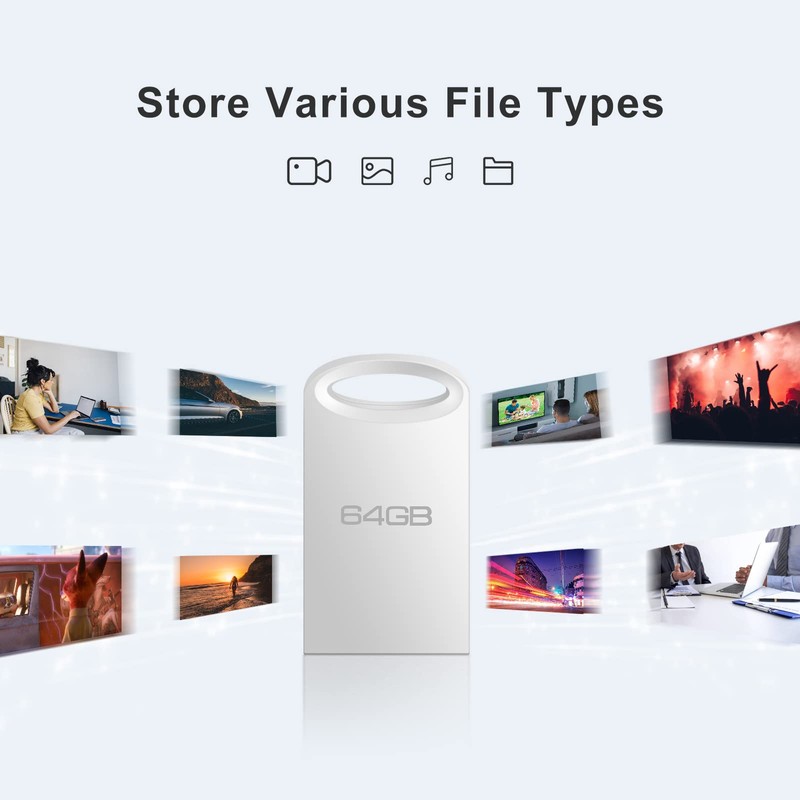 USB Stick 64 GB, Mini Memory Stick 64 GB USB