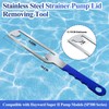 Pool Pump Lid Removal Tool with Handle Grip, Upgraded Metal