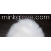 MinkgLove White Rex Rabbit Massage Glove Mitten - Right Hand