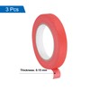 QUARKZMAN Pack of 3 0.7 Inch Wide 60 Yards Red