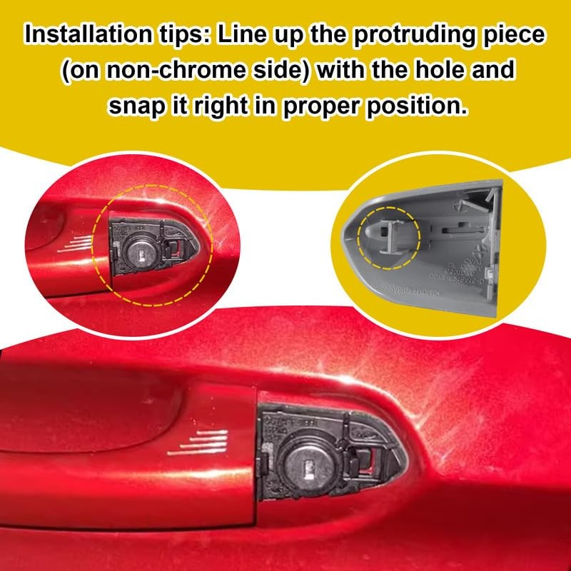 Car Exterior Door Handle Cap Compatible with Ford Mustang 2015
