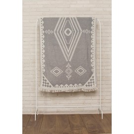 Bersuse 100% Cotton Bahamas Turkish Towel Beach Towel Bath Towel Dual Layer Peshtemal Beach Blanket Beach Essentials - 37x70 Inches, Silver Gray (Set of 6)