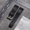 Black/Orange Easy Swapping Quick-Release FKM Rubber Watch Straps Set of