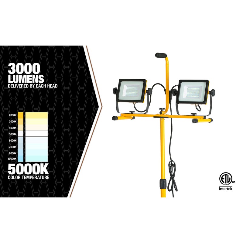 Southwire CSW3X2 LED Work Light, 6000, Yellow