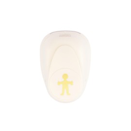 Vaessen Creative Motif Punch Boy – 2.6 x 3.5 cm – Punch for Craft Paper, Coloured Paper, Scrapbook Paper or Decoupage Paper, White/Gold