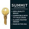SUMMIT DOORWARE Y11 Key Blanks in Premium Brass | Uncut