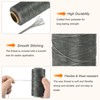 MECCANIXITY Waxed Thread,284 Yard 0.8mm 150D Flat Wax Thread Polyester