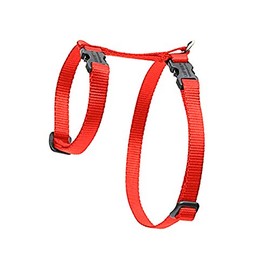 LupinePet Basics 1/2" Red 9-14" H-style Harness for Small Pets