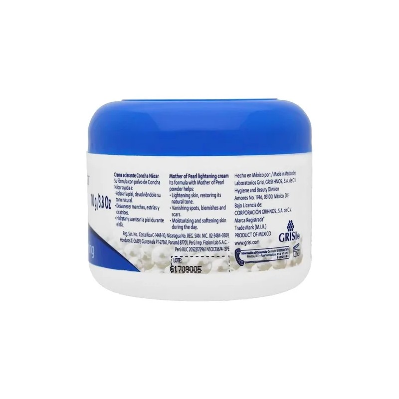 Crema Grisi Concha Nacar 110 Gr