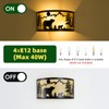 SAYTOP Rustic Bear Wall Sconces Farmhouse Industrial Wall Lamp, Indoor