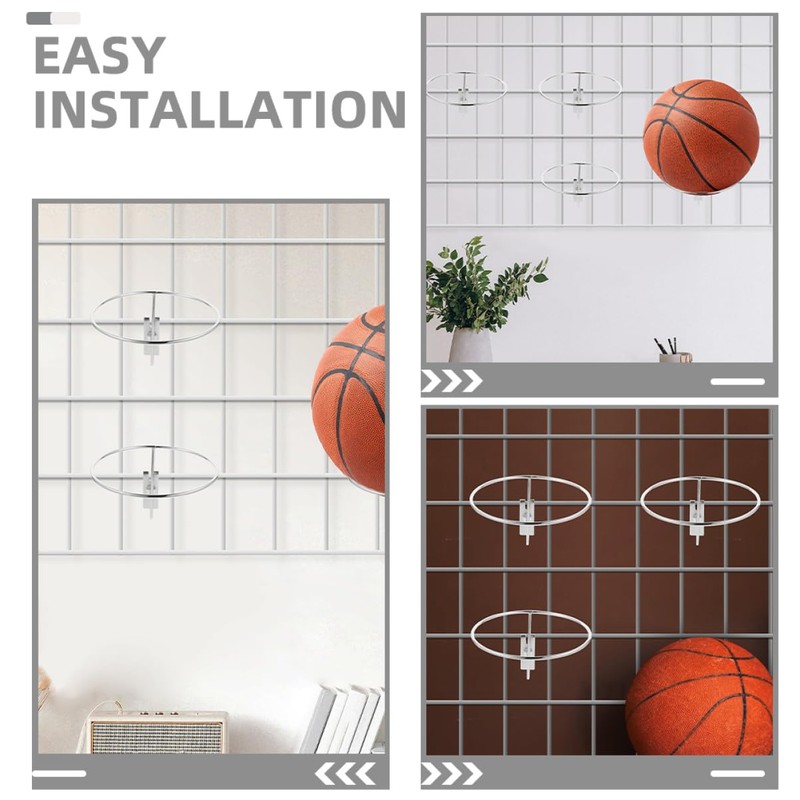 Mobestech 4pcs Hat Holder Rack for Basketball Volleyball Soccer Ball