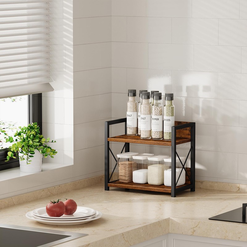 Giikin Countertop Shelf Organizer, 2 Tier Kitchen Spice Rack for