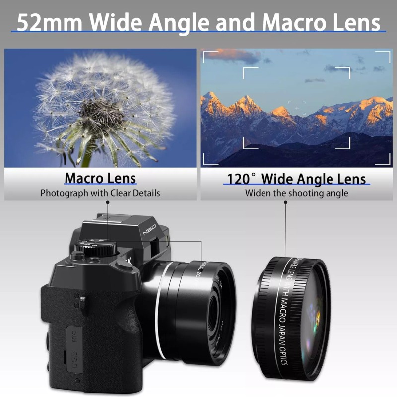 NBD Digital Camera 5K 48MP 16X Autofocus Video Camera W/