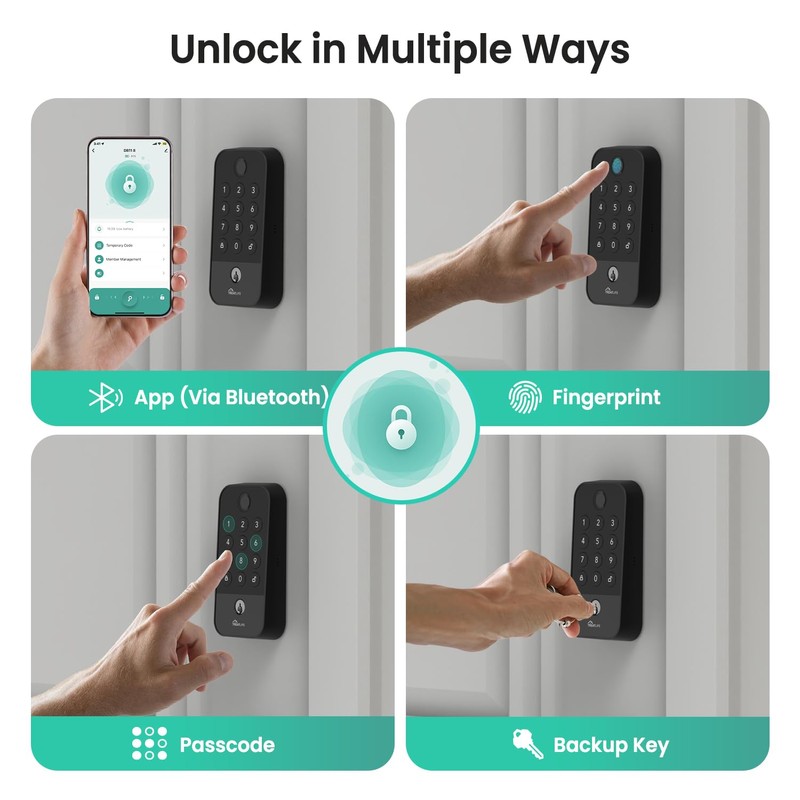 TREATLIFE Smart Door Lock with WiFi Bluetooth Gateway, Keyless Entry