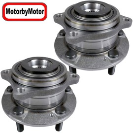MotorbyMotor 513266 Rear Wheel Bearing and Hub Assembly w/5 Lugs Fits for Hyundai Santa Fe XL Veracruz, Kia Sorento 2011-2015 Low-Runout OE Directly Replacement Hub Bearing (AWD)-2 Pack