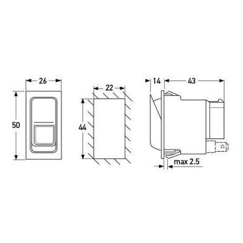 HELLA 6FH 007 832-051 Switch - Flip Switch Control -