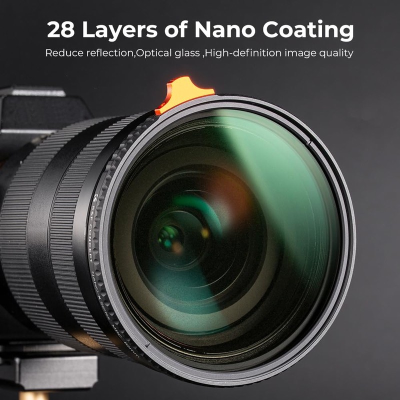 K&F Concept 49mm 1/4 Black-Mist & Variable ND2-32 Filters, Multi-functional