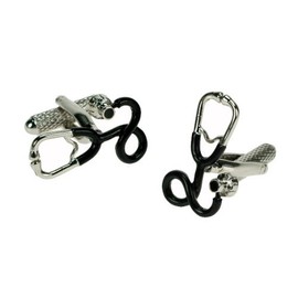 Mens Gents Designer Fashion Novelty Cufflinks by Onyx Art - Perfect gift for Fathers Day or the Man in your life - Stethoscope - For the Doctor